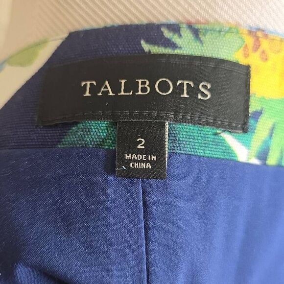 Talbots Vacation Travel Tropical Pleated Multicolor Skirt Size 2 - Picture 3 of 12